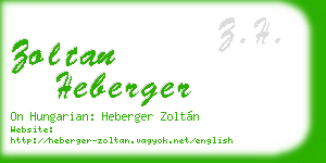 zoltan heberger business card
